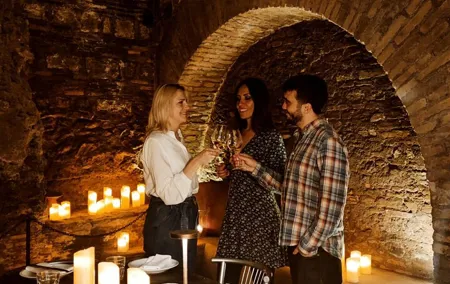 Rome Candlelight Wine & Dine in Ancient Ruins near the Pantheon