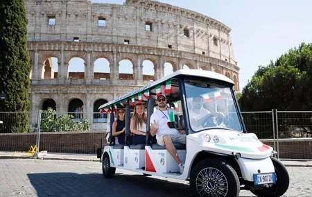 Fun Golf Cart Tour with Music and Gelato in Rome