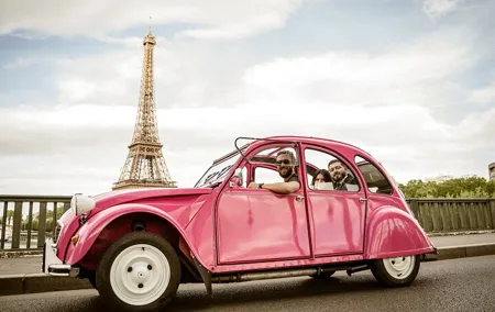 Half Day Private Tour in Paris with Pink Citroen 2CV