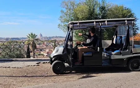 Rome Private Golf Cart and Street Food Tour