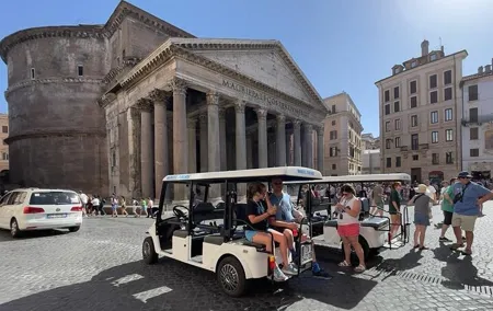Rome in a Day golf cart tour for cruisers with Pizza & Gelato