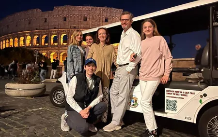Rome 2 hour Golf Cart night tour with Hotel Pickup