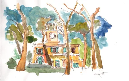 Sketching in Rome Villa Borghese Private lesson with Guido