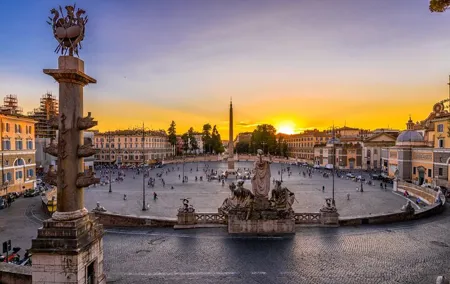 Rome Evening Panoramic Walking Tour Including Trevi Fountain and Spanish Steps
