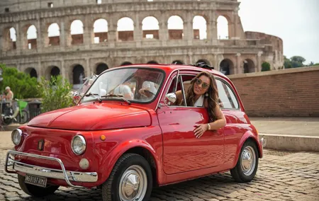 Vintage Car Fiat 500 Tour In Rome