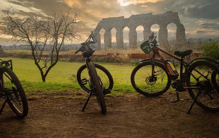 Appian Way Aqueducts eBike Tour with Catacombs and Brunch