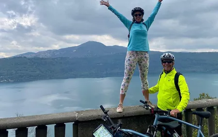 Ride an e-bike along the Appian Way from Rome to Castel Gandolfo.