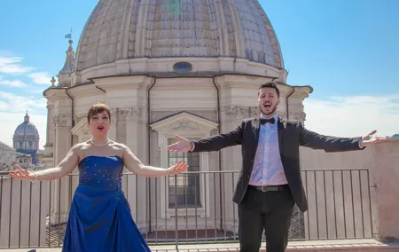 Open Air Opera Concert with Terrace aperitivo over Navona square