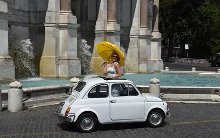 Fiat500 Private Photoshoot, with a Roman, pickup included