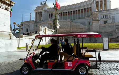 Rome Golf Cart Food and Sightseeing Tour