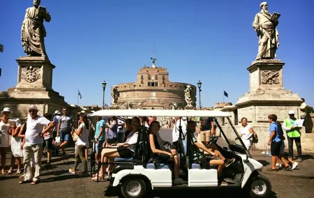 Rome Private Half-Day Tour with Option Golf Cart or Classic eFiat