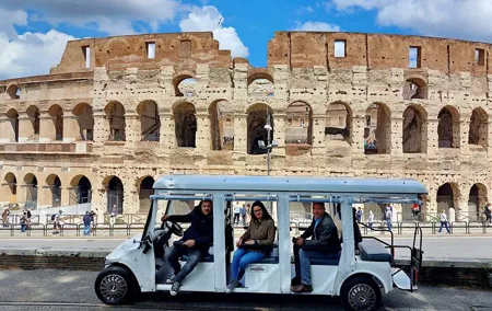 Tour of Rome in 7 Seater Golf Cart