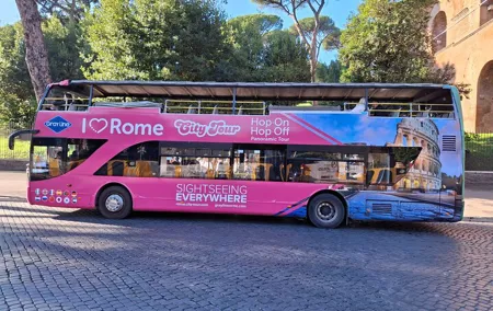 Tour of Rome by Open bus. Hop on Hop Off/I Love Rome/T.Y.T.