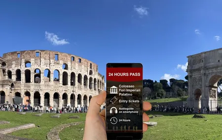 Timed entry to the Colosseum and Forums with digital audio guide