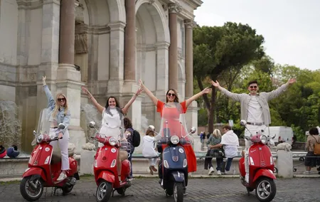 Vespa Scooter Tour in Rome with RomeIsMyLove Pro Photo Team