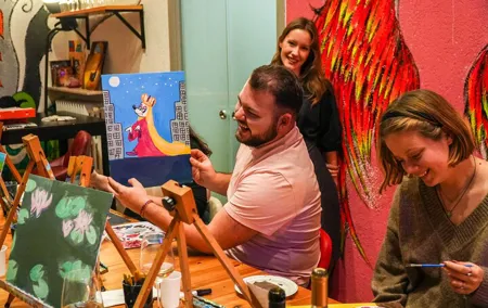Afternoon Paint & Sip Experience in Piazza Navona
