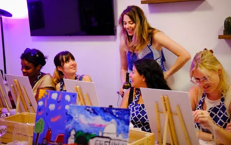 Rome Art Class: Painting & Unlimited Wine