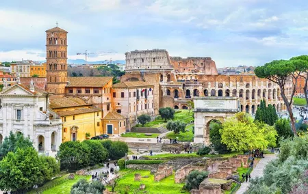 Rome Palatine Hill, Roman Forum, Colosseum Panoramic Views Tour