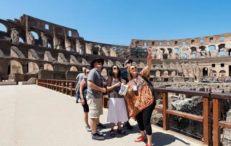 VIP Colosseum, Forum & Palatine Hill optional Arena Floor Tour