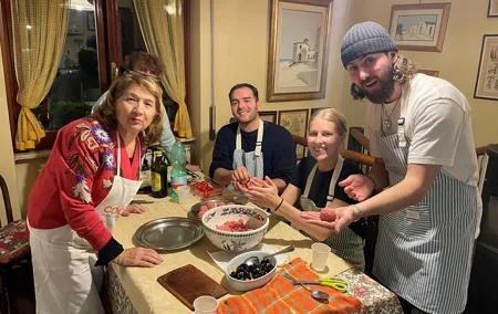 Cooking & eating with Locals in their home kitchen in Rome
