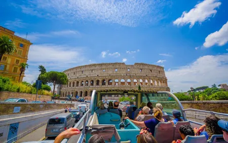 Rome Hop On-Hop Off Open Bus|Colosseum, Vatican Museum Group Tour