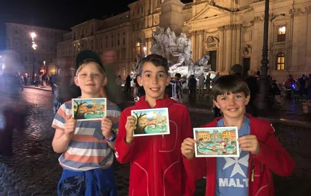Illuminated Rome Tour for Kids&Families with Pizza&Gelato Tasting