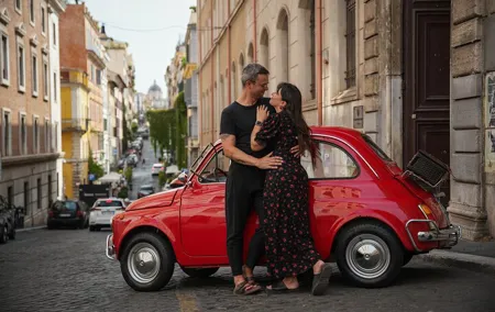 Vintage Fiat500 Car Tour with Professional Photos in Rome