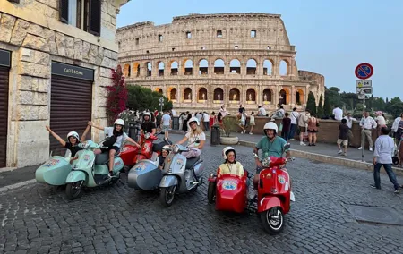 Rome Private Tour in a Vintage Vespa Sidecar Style for 90 Minutes