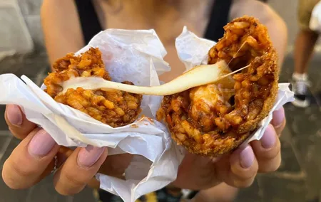 Street food and pasta in Rome