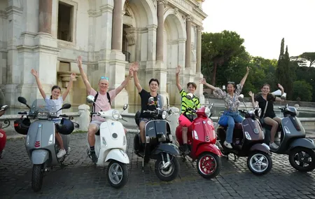 Rome Self-Drive Vespa with Photographer Licensed Required