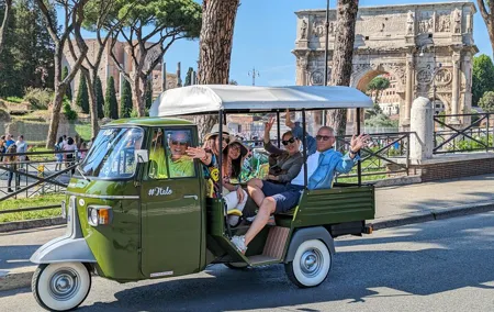 Private Tour Piaggio Ape Car Appia Antica & Food Tour