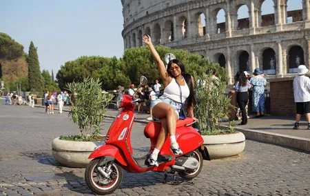 Rome Food Experience by Vespa Scooter Photoshoot