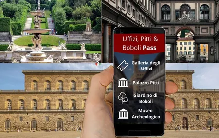 Uffizi Combined Ticket:UFFIZI, PITTI, BOBOLI & digital audioguide