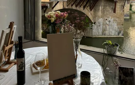 Paint and Wine Experience with Ponte Vecchio View
