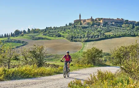 Pienza and Val d'Orcia PRIVATE E-bike Tour + Pick Up & Drop Off