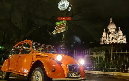 Experience the Magic of Paris By Night: A 2-Hour Iconic 2CV Tour
