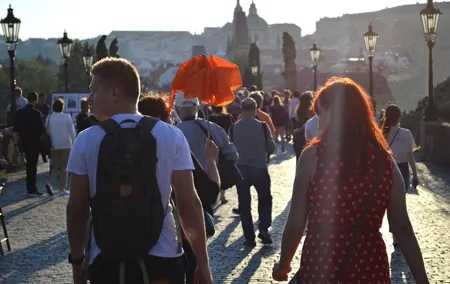 Evening View Walk in Prague