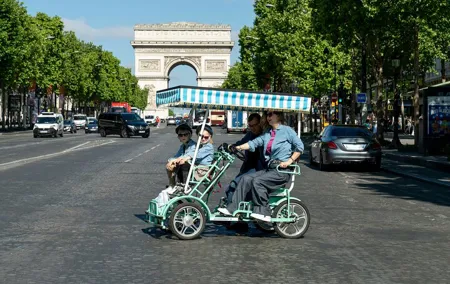 Visit Paris as a family with 4 wheel electric bikes