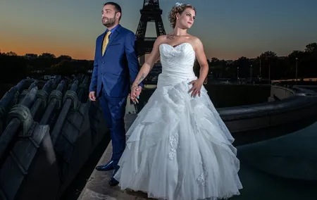 Iconic Portraits in an Exclusive Photoshoot at the Eiffel Tower