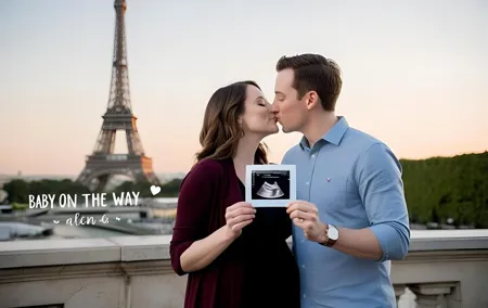 Dreamy Eiffel Tower Pregnancy Photo shoot in Paris