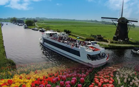 Keukenhof Gardens with Windmill Cruise & Transfer from Amsterdam