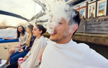 Amsterdam Smoke Friendly Coffee Shop Cruise on Cloud Boat