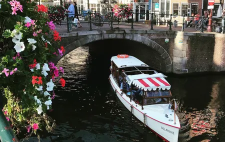 Private canal cruise on small historic boat