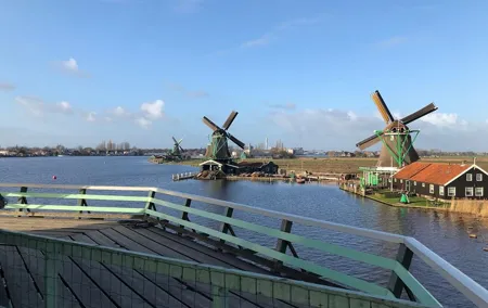 Windmill village Zaanse Schans from Amsterdam Central Station