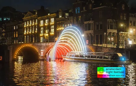 Amsterdam Light Festival Cruise with Free Hot Drink