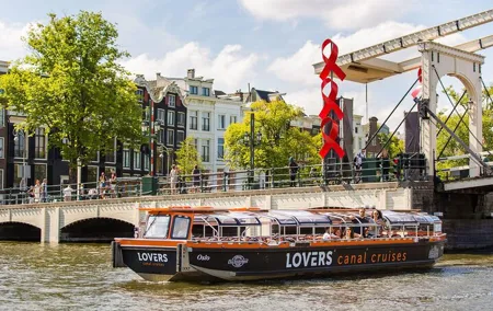 Amsterdam 1h Canal Cruise by Semi-Open Boat with Audio Guide