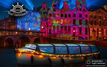 Amsterdam Light Festival: Canal Cruise w/ Unlimited Drinks option