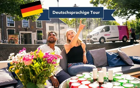 Amsterdam: German-speaking boat trip with bar on board
