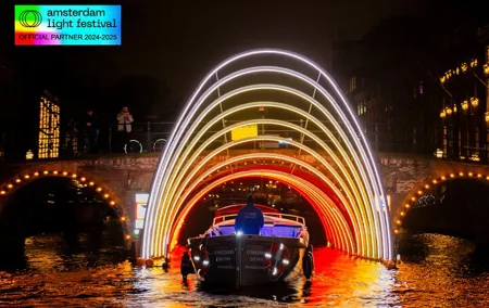 Amsterdam Light Festival Boat Tour with Warm Drinks