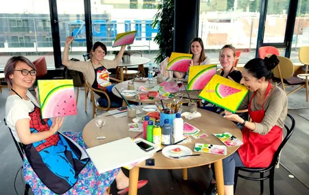 Learn to paint in Prague & sip some wine!